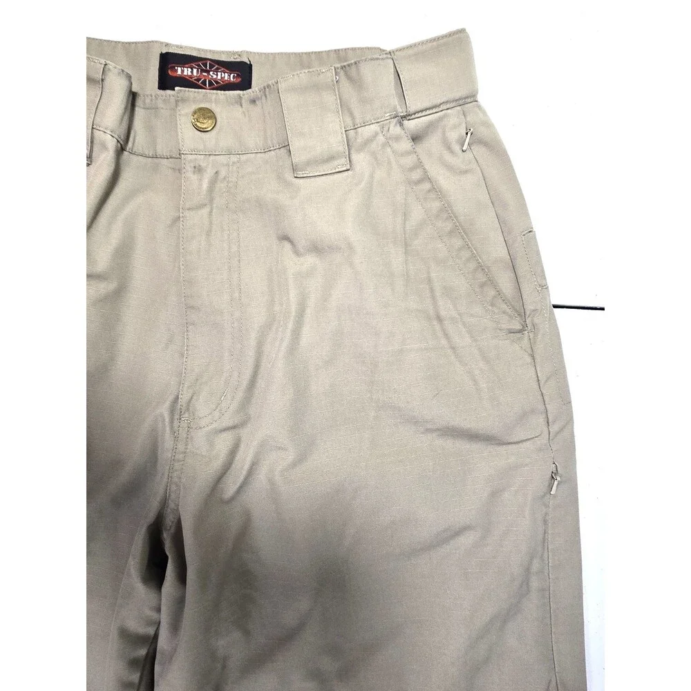 Tru-Spec Tan Khaki Men’s Pants With Pockets 32x28 Zipper Pockets